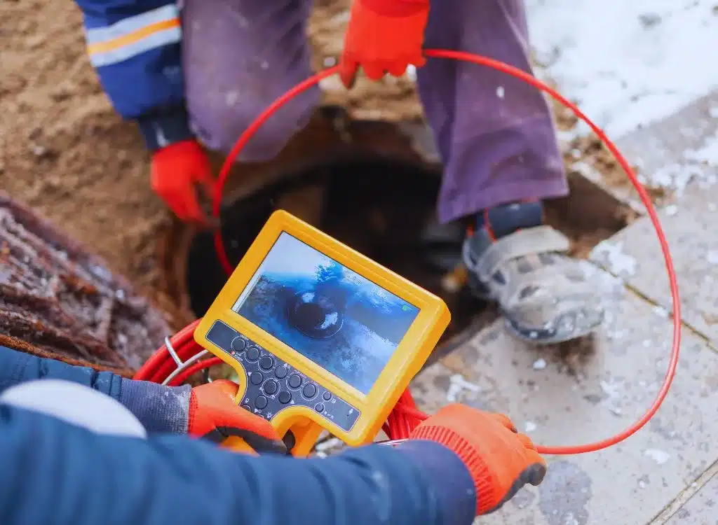 Sewer line camera inspection